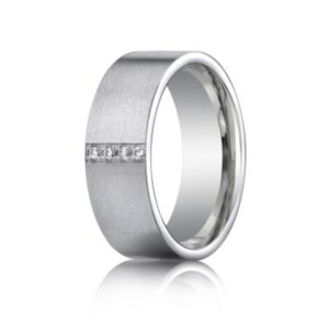 Single Row Diamond Wedding Band - Image 3