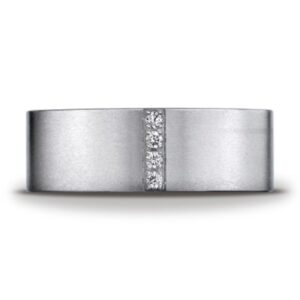 Single Row Diamond Wedding Band - Image 1